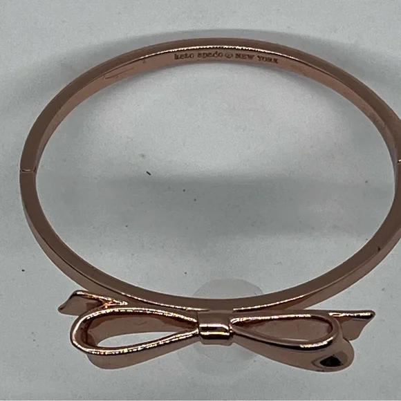 kate spade rose gold bow bangle bracelet - Picture 3 of 10